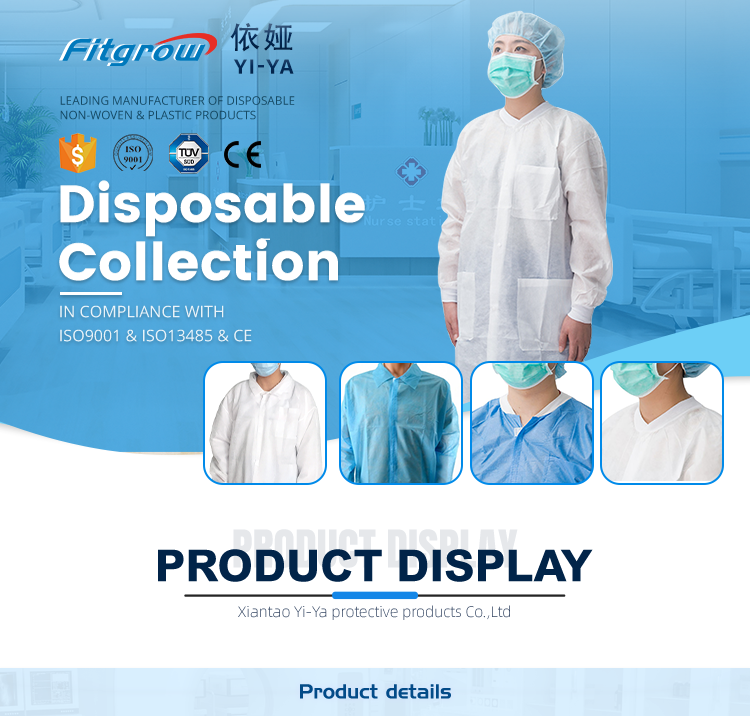 lab coat with turndown collar