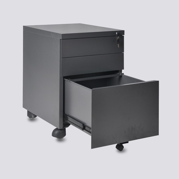Gabinete de almacenamiento de archivos de metal con pedestal móvil