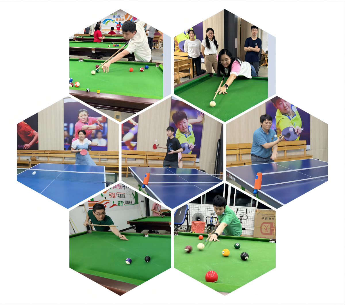 Der 3. Tischtennis- und Billardwettbewerb ist in vollem Gange