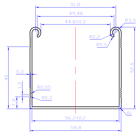 الألومنيوم Headrail