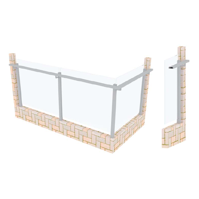 nowoczesna szklana balustrada aluminiowa