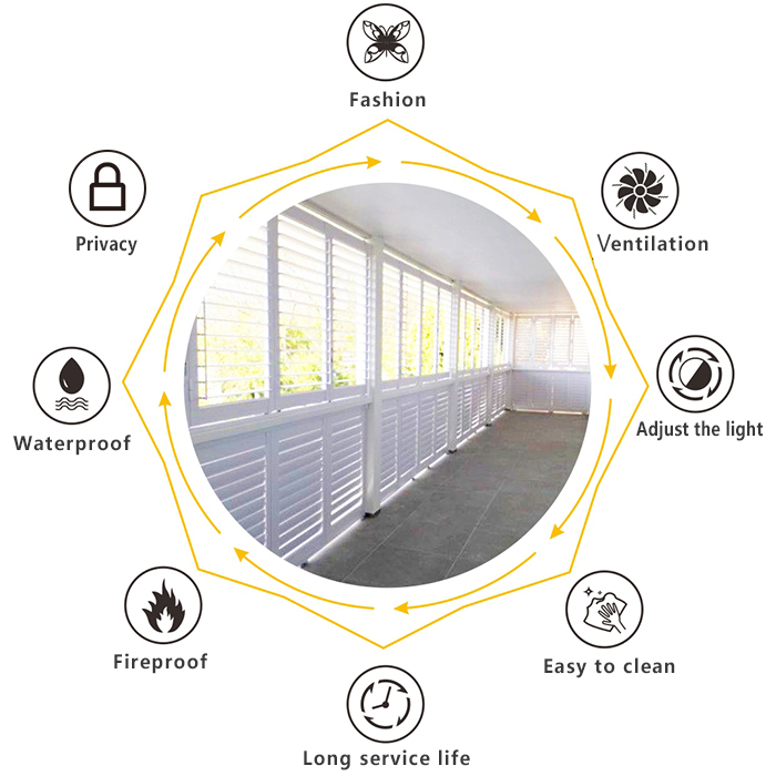 persiana de ventilación de aluminio