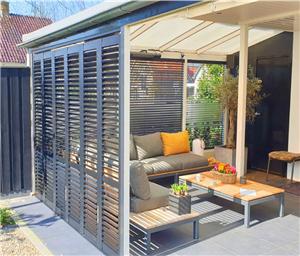 Obloană exterioară cu două balamale din aluminiu