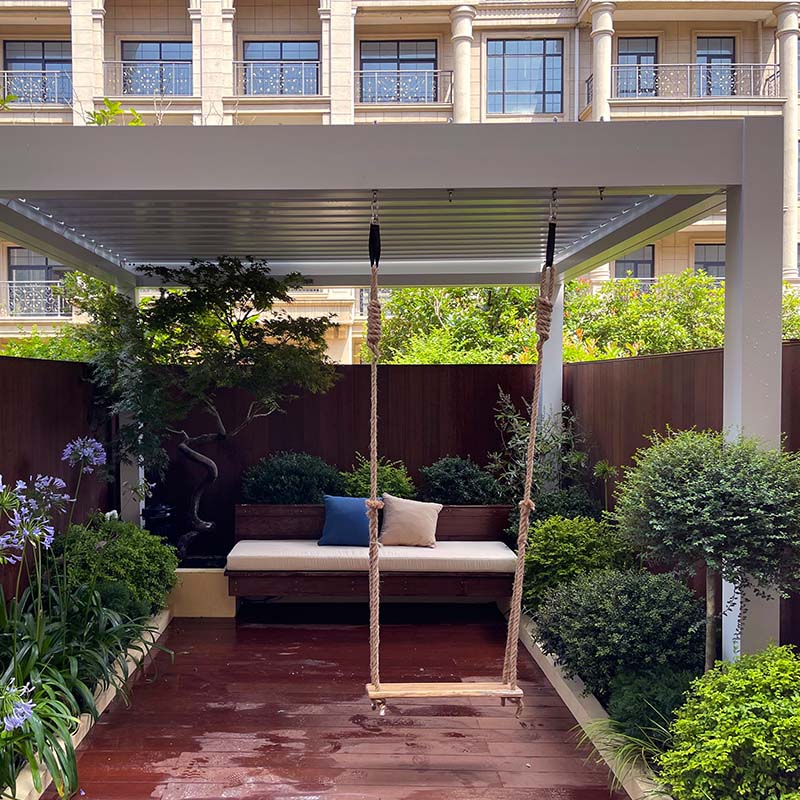 Pérgola de techo de persiana de aluminio de tamaño estándar para jardín