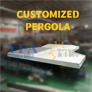 Pergola de telhado de veneziana personalizada