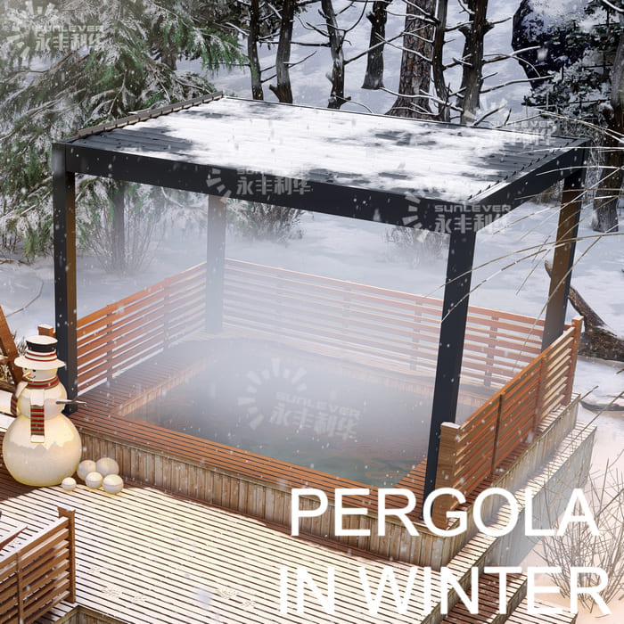Pergola in de winter