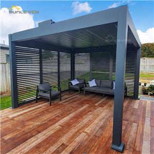 Pergolă electrică de înaltă calitate din aluminiu pentru exterior, pentru acoperiș de terasă