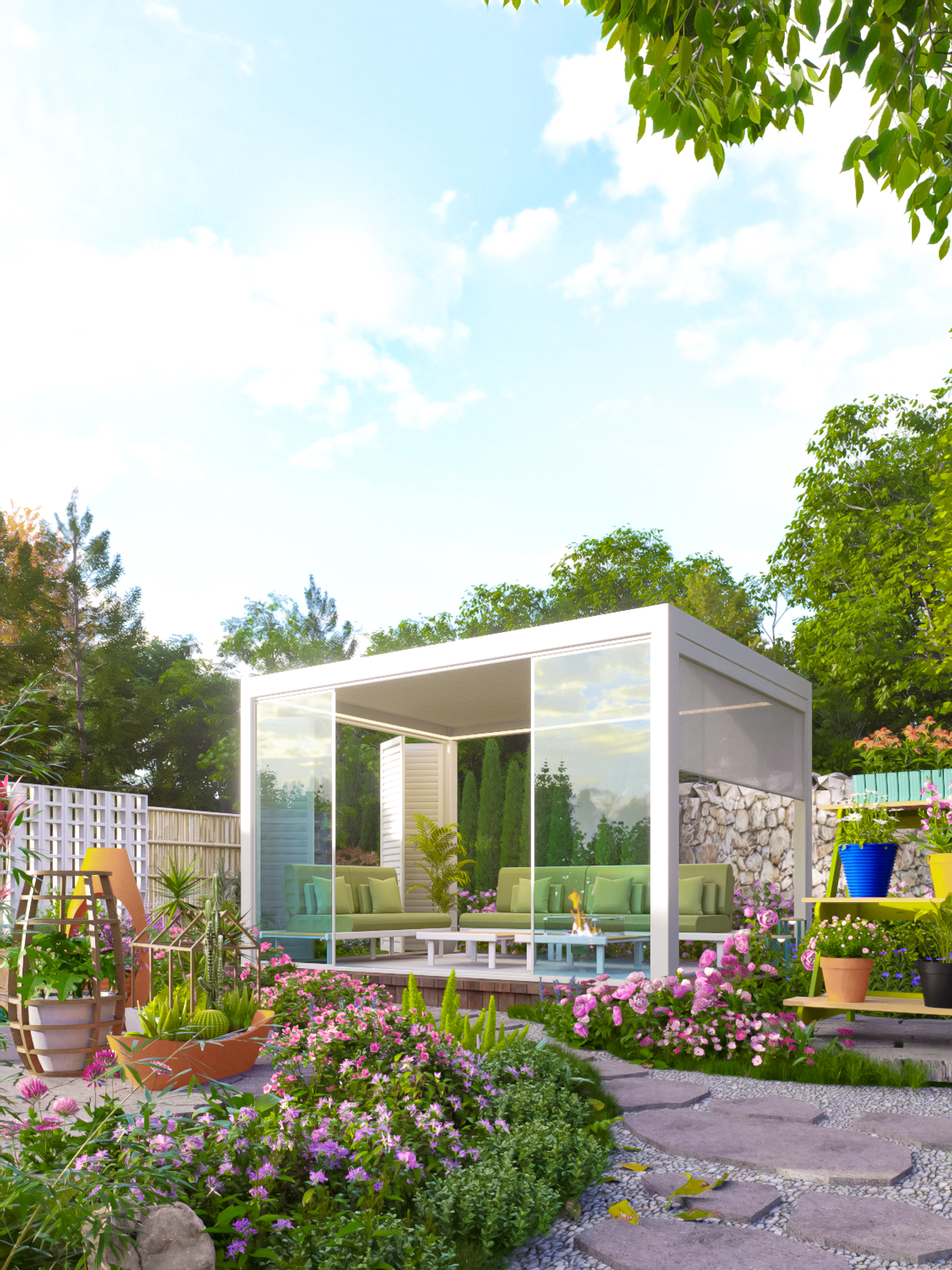 aluminum louvered pergolas