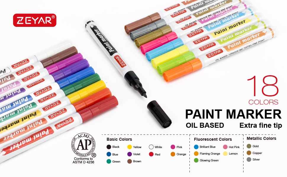 18 colors extra fine point pen 