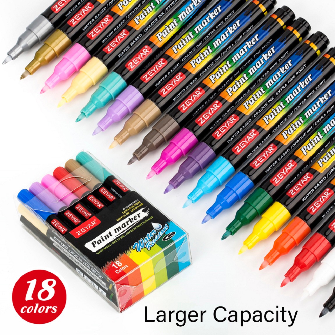 Supply Acrylic Paint Pens 18 Colors Extra Fine Point Factory Quotes OEM