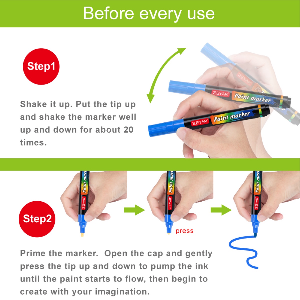 stylo à pointe acrylique moyen