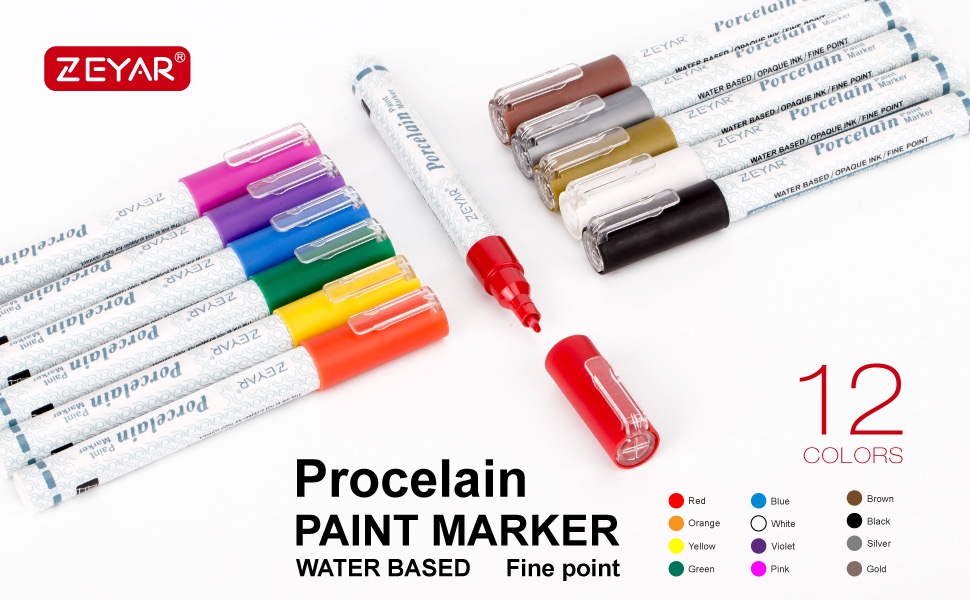 Stylos à peinture en porcelaine 