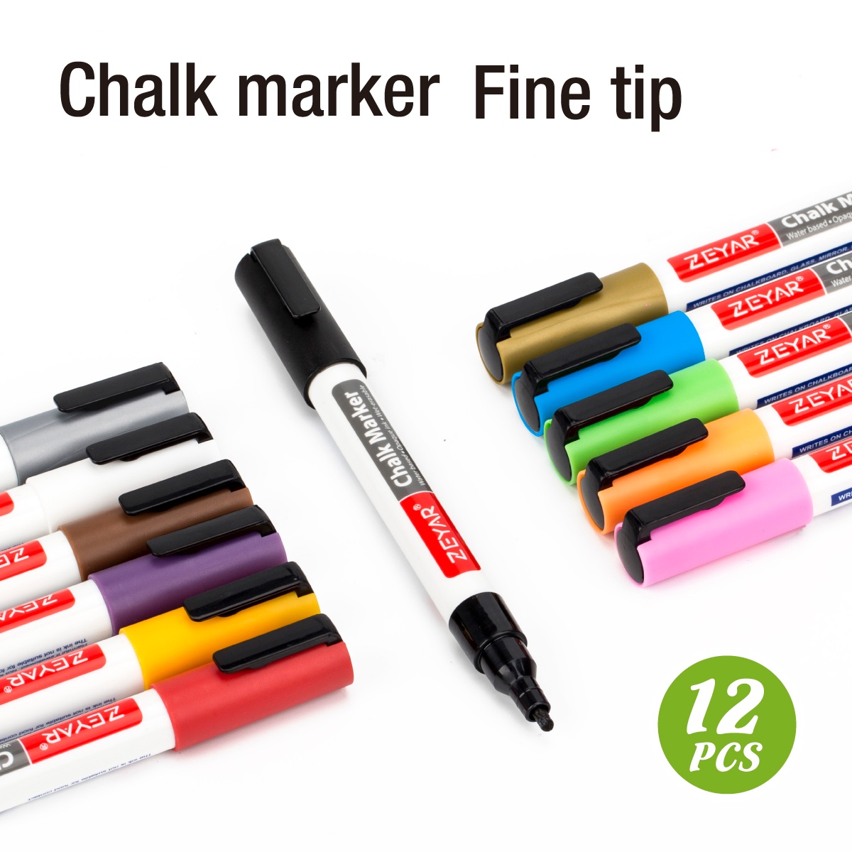 Supply Chalk Marker 12 Colors Fine Tip Factory Quotes OEM