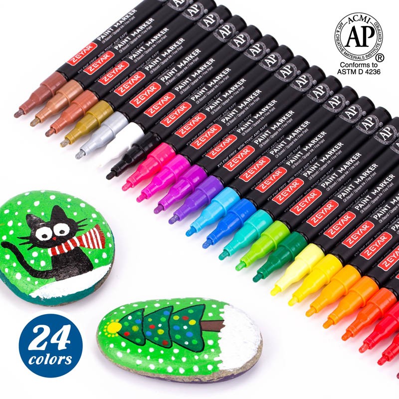24 لون القلم نقطة غرامة 