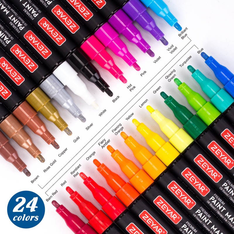 24 색 파인 포인트 펜 