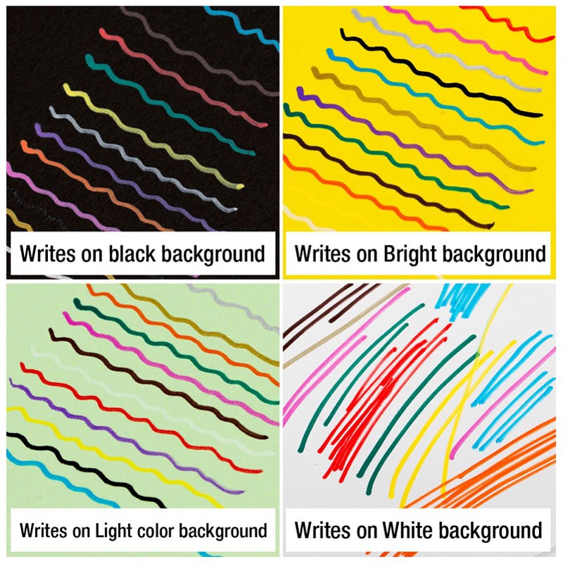 12 klassieke kleuren pennen 