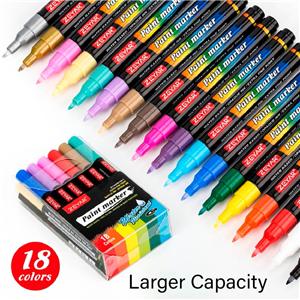 Acrylverf pennen 18 kleuren Extra fijne punt