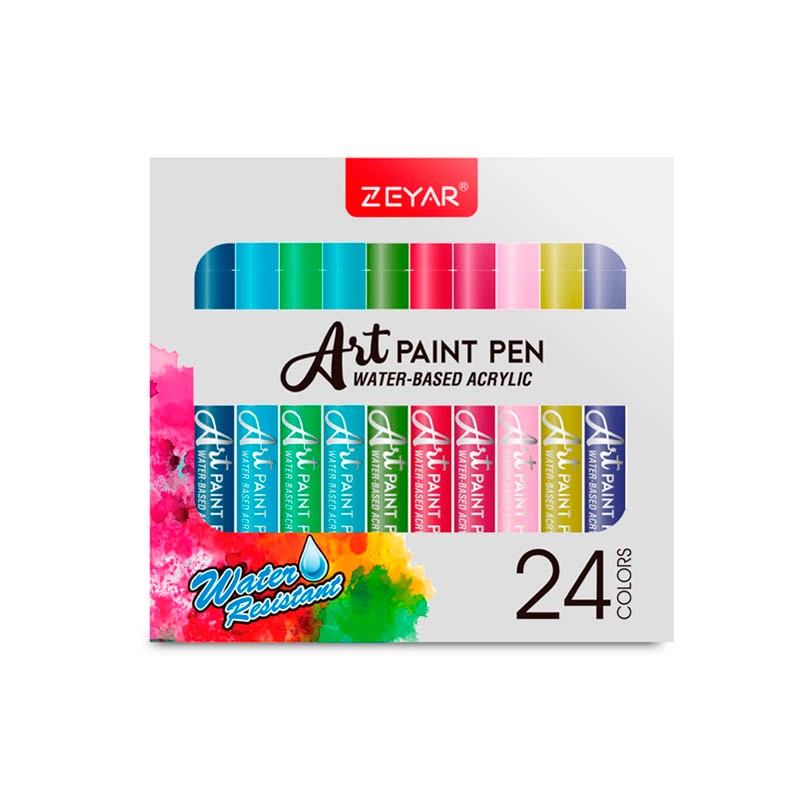 24 لون قلم إضافي دقيق 