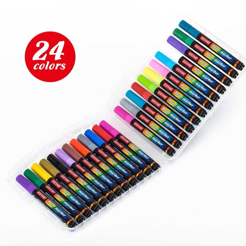 24 لون متوسط ​​القلم