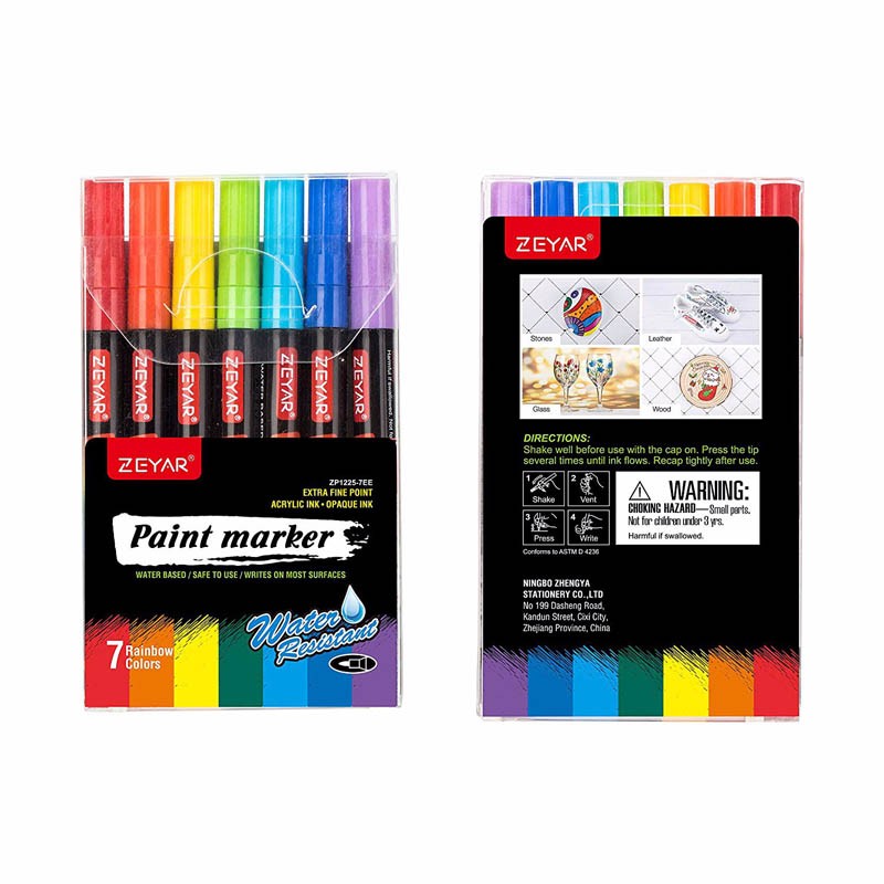 Supply Acrylic Paint Pens Gold& Silver Set Of 7 Extra Fine Point