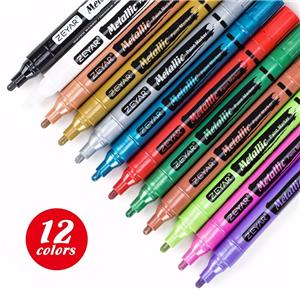 Metallic Paint Pens 12 Colors Medium Point