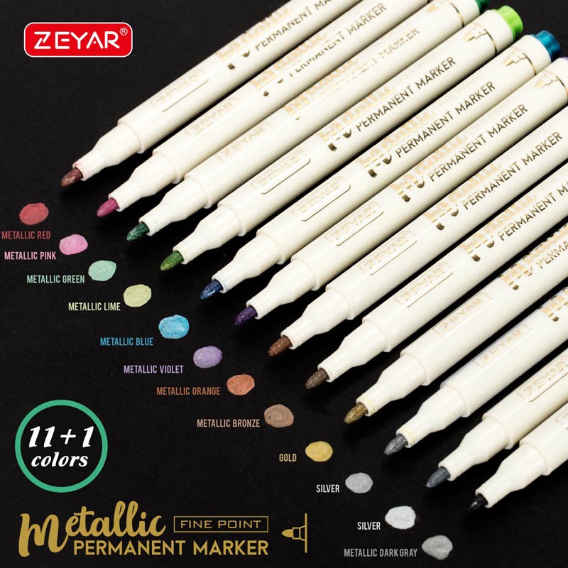 12 Colors Metallic Marker 