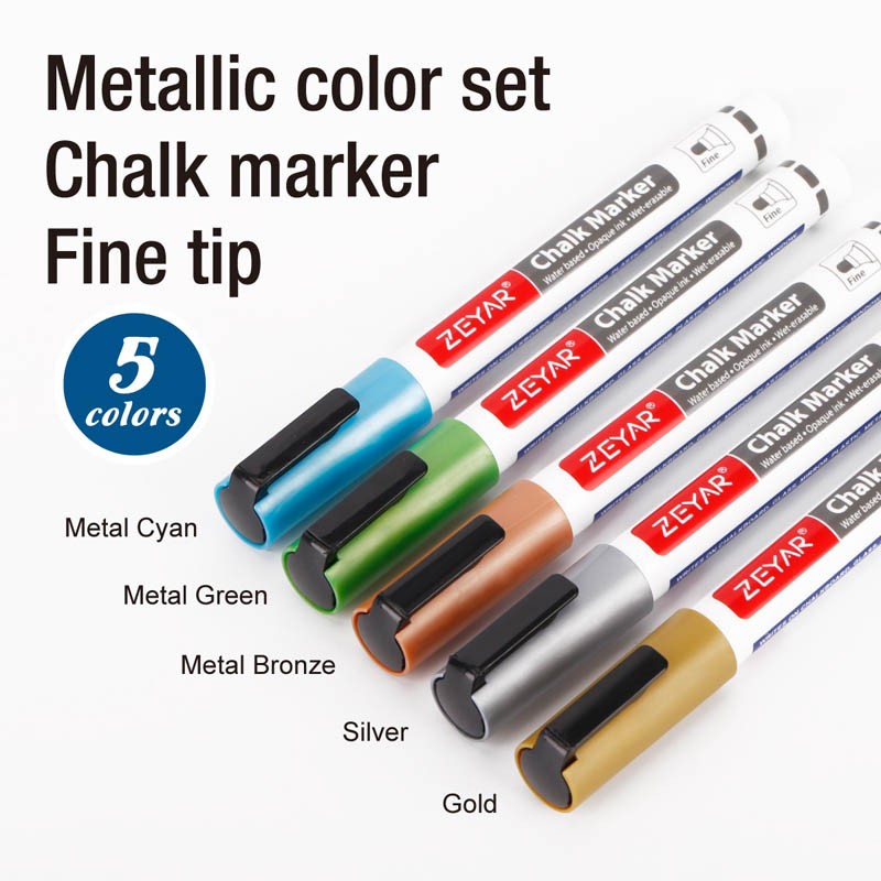 Chalk Marker 5 Colors Fine Tip