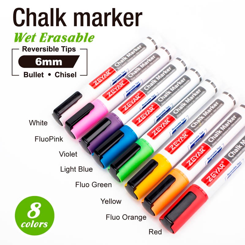 Chalk Marker 8 Colors Board Tip 