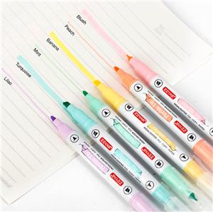 قلم تمييز 6 ألوان معكرون