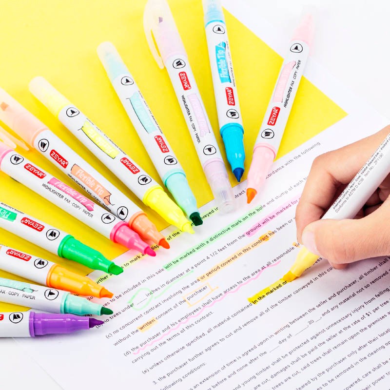 قلم تمييز 6 ألوان عادية