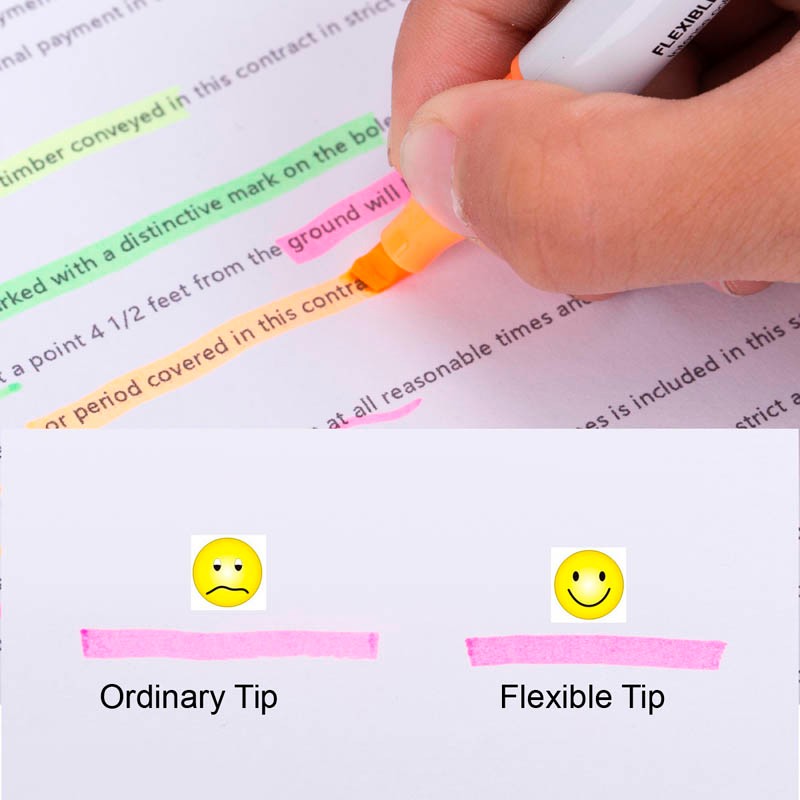 Textmarker 12 Farben Dual Tips Soft Tips 