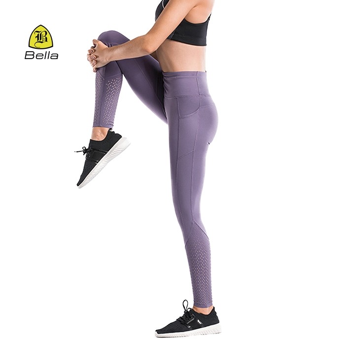 Pantalon d'entraînement Gym Compression Violet