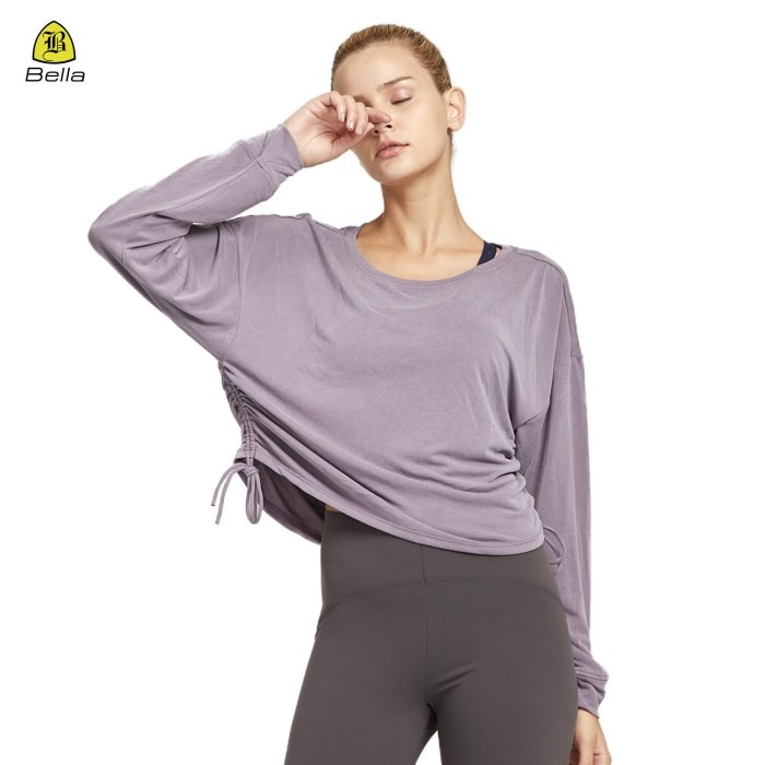 Chemise de sport à manches longues en modal Femme