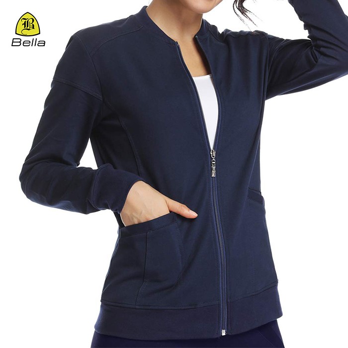 Polyester Kvinnor Active Jacket med Pocket