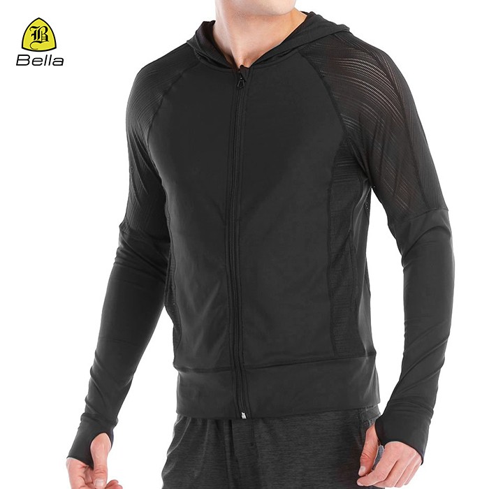 Plaine Hommes Courir Veste à capuche
