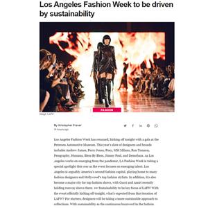 Los Angeles Fashion Week ska drivas av hållbarhet