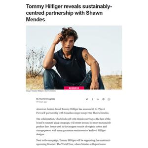 Tommy Hilfiger avslöjar ett hållbart centrerat partnerskap med Shawn Mendes