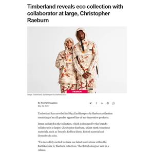 Timberland reveals eco collection