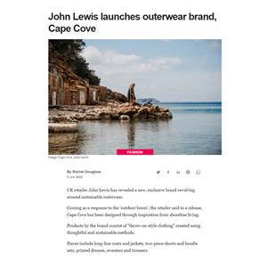 John Lewis launches sustainable outerwear brand, Cape Cove