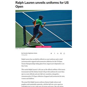 Ralph Lauren unveils uniforms for US Open