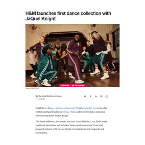 H&M lanserar första danskollektionen med JaQuel Knight