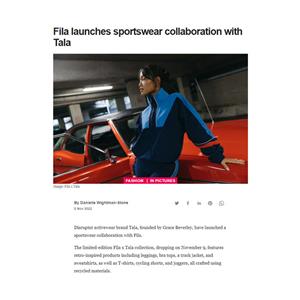 Fila lanserar sportklädessamarbete med Tala