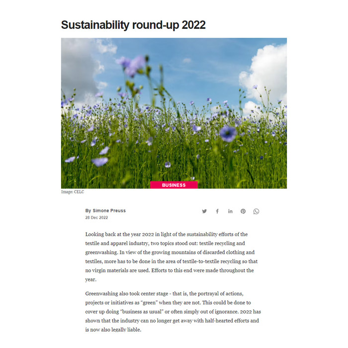 sustainability round-up 2022
