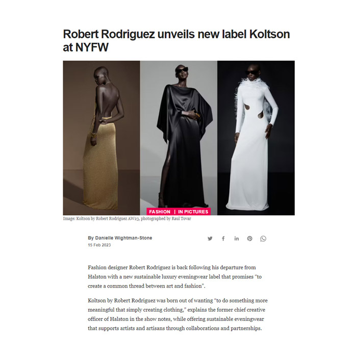 Robert Rodriguez dévoile son nouveau label Koltson à NYFW