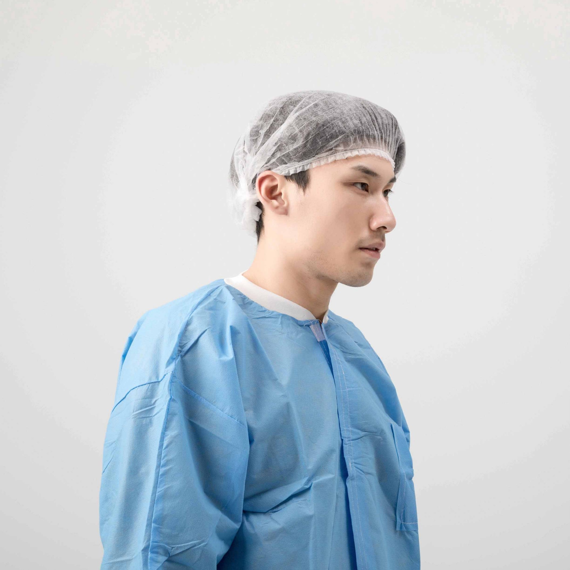 Medical Double Or Single Elastic Non Woven Surgical Surgeon Disposable Mob Cap