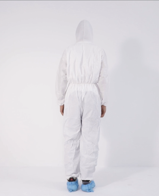 Food Industry Waterproof Microporous Coverall With Hood