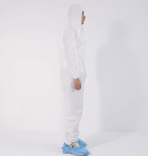 Food Industry Waterproof Microporous Coverall With Hood