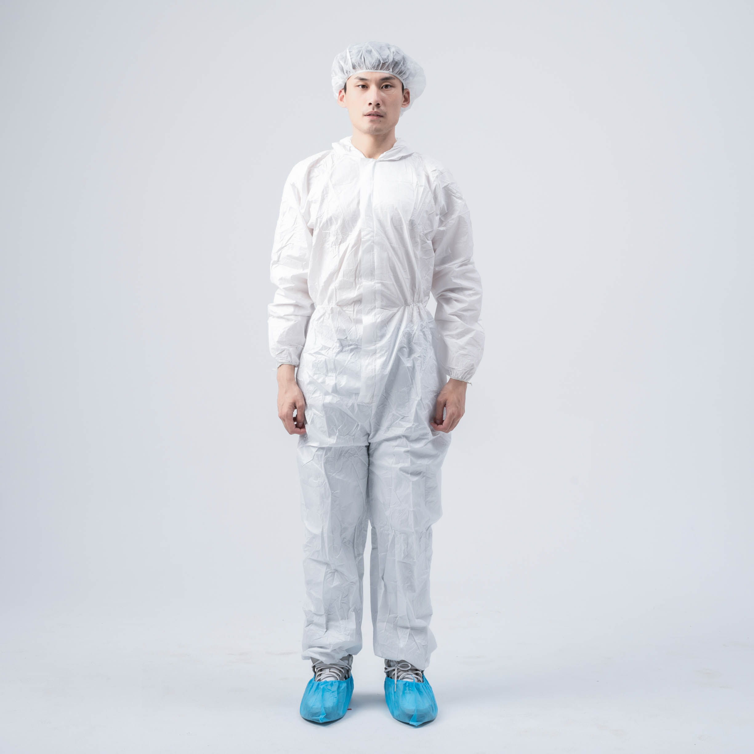 waterproof microporous coverall with hood