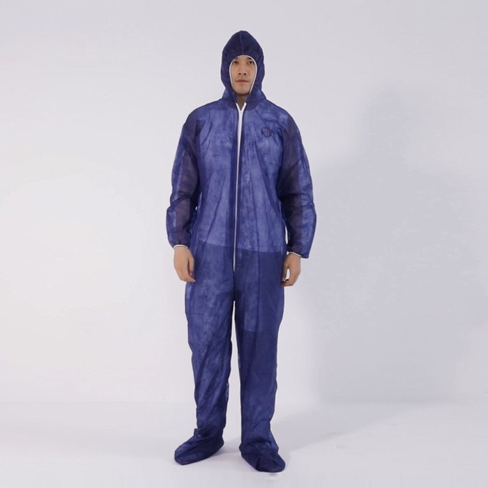 Disposable Light Pp Coverall With Hood Footcover