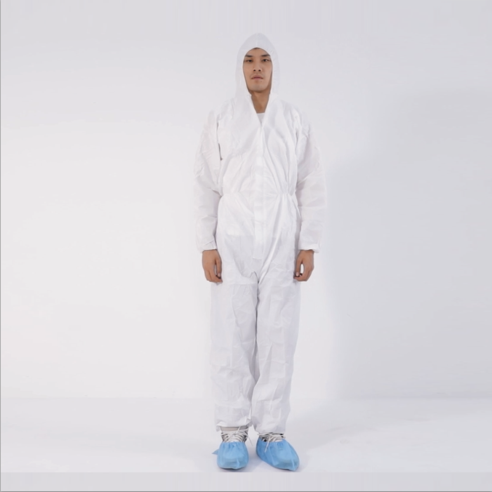 Food Industry Waterproof Microporous Coverall With Hood